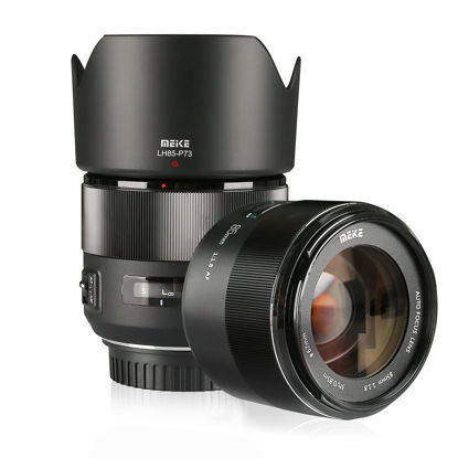 Picture of Meike 85mm f1.8 Large Aperture Full Frame Auto Focus Telephoto Lens for Canon EOS EF Mount Digital SLR Camera Compatible with APS C Bodies Such as 1D 5D3 5D4 6D 7D 70D 550D 80D