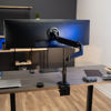 Picture of VIVO Premium Aluminum Extended Monitor Arm for Ultrawide Monitors up to 49 inches and 33 lbs, Single Desk Mount Stand, Pneumatic Height Adjusting, Max VESA 100x100, Black, STAND-V101GT