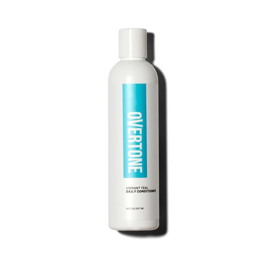 Picture of OVERTONE Haircare Daily Conditioner - 8 oz Semi-permanent Daily Conditioner With Shea Butter & Coconut Oil - Maintain Existing Shade With Cruelty-Free Hair Color (Vibrant Teal)