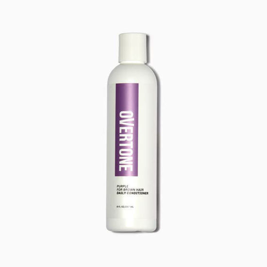 Picture of OVERTONE Haircare Daily Conditioner - 8 oz Semi-Permanent Daily Conditioner w/Shea Butter & Coconut Oil - Cruelty-Free Hair Color for Brown Hair (Purple)