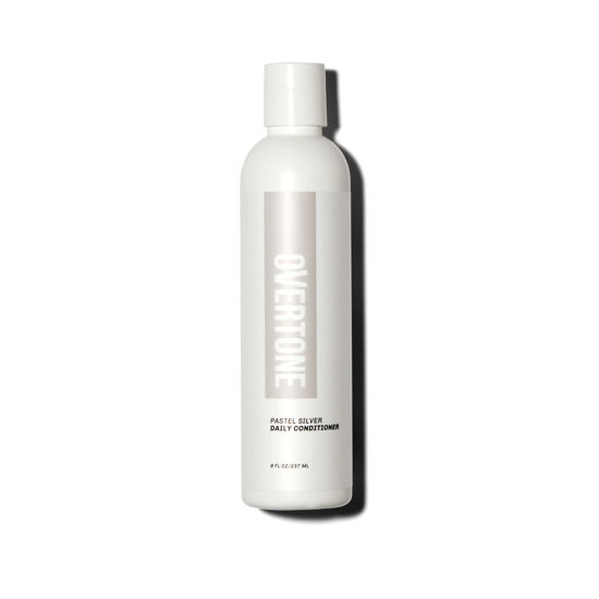 Picture of OVERTONE Haircare Daily Conditioner - 8 oz Semi-permanent Daily Conditioner With Shea Butter & Coconut Oil - Maintain Existing Shade With Cruelty-Free Hair Color (Pastel Silver)