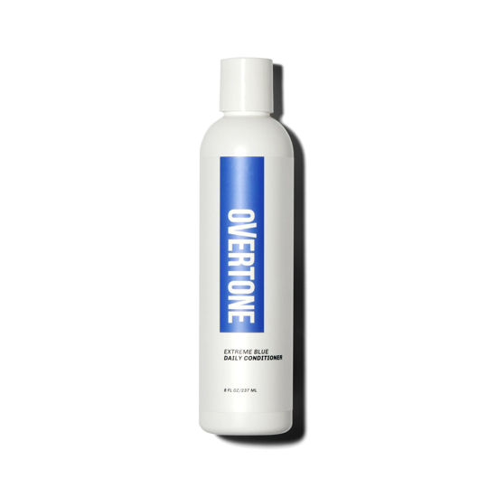 Picture of OVERTONE Haircare Daily Conditioner - 8 oz Semi-permanent Daily Conditioner With Shea Butter & Coconut Oil - Maintain Existing Shade With Cruelty-Free Hair Color (Extreme Blue)