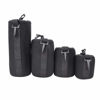 Picture of Pomya Camera Lens Storage Bag, 4PCS S M L XL Flexible Waterproof Protective Case Elastic Shock Absorption Lens Cover Travelling Bag