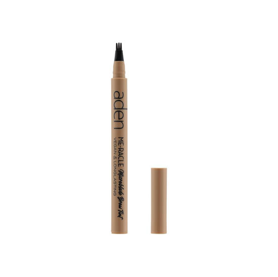 Picture of aden Microblading Brow Tint - Smudge Proof, Waterproof, Defined Micro Hair-Like Brows for Long-Lasting Wear (01 Greyish-black)