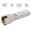 Picture of 1000BASE-T Gigabit SFP to RJ45 Copper Ethernet Modular Transceiver for Cisco,Meraki,Ubiquiti,D/TP Link,Supermicro,Netgear, 1.25G SFP-T CAT5E/CAT6 up to 100m Mikrotik S-RJ01