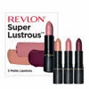 Picture of Lipstick Set by Revlon, Super Lustrous 3 Piece Gift Set, High Impact, Matte Finish in Nude Pink & Berry, Pack of 3