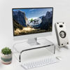 Picture of AMT Acrylic Clear Laptop Monitor Stand, Pure Acrylic Clear Computer Riser, Cat Keyboard Protector, Space Saving Display Extra Storage Holder Clear Shelf Laptop Stand Acrylic Monitor Riser Computer Monitor Laptop Printer Aesthetic Desktop Decor