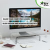 Picture of AMT Acrylic Clear Laptop Monitor Stand, Pure Acrylic Clear Computer Riser, Cat Keyboard Protector, Space Saving Display Extra Storage Holder Clear Shelf Laptop Stand Acrylic Monitor Riser Computer Monitor Laptop Printer Aesthetic Desktop Decor