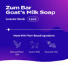 Picture of Indigo Wild Zum Bar Goat's Milk Soap - Lavender Blends - Frankincense-Lavender, Lavender-Rosemary, Lavender-Mint - 3 oz (3 Pack)