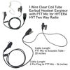 Picture of MaximalPower HYTERA HYT Single Wire 2-Pin Radio Earbud Headset PTT Mic in-Ear Clear Coil Tube