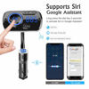 Picture of Bluetooth 5.0 FM Transmitter for Car Wireless FM Radio Adapter Car Kit Hands-Free Dual USB Ports with QC3.0 Support SIRI/Google Voice Assistant AUX Input/TF Card/USB Drive MP3 Player