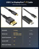 Picture of Maxonar USB C to DisplayPort VESA Certified, 8K 60Hz Type-C to DP Cable 6FT/1.8M(4K 60Hz 144Hz 120Hz 2K 240Hz) 32.4Gbps 1.4 HBR3 Alt Mode Adapter for 2021 MacBook Pro M1 Mac Mini, XPS 15 Grey