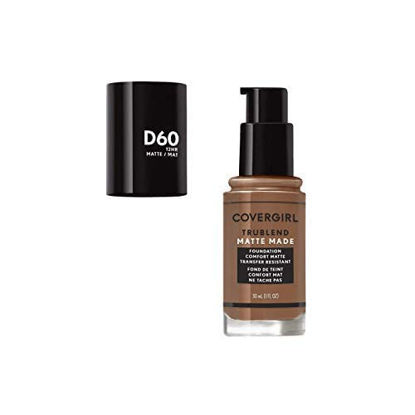 Picture of COVERGIRL Trublend Matte Made Liquid Foundation, D60 Toasted Almond, 1.01 Fl Oz, 2 Count