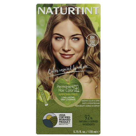 Picture of Naturtint Permanent Hair Color 8N Wheat Germ Blonde (Pack of 1), Ammonia Free, Vegan, Cruelty Free, up to 100% Gray Coverage, Long Lasting Results