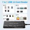 Picture of USB 3.0 Multi SD Card Reader with USB C Adapter 7 in 2 Memory Card Reader/Adapter/Hub for SD SDXC SDHC CF CFI TF XD Micro SD Micro SDXC Micro SDHC MS MMC UHS-I Cards for Windows/Mac/Linux/Android