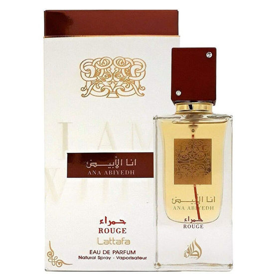 Picture of Lattafa Perfumes Ana Abiyedh Rouge Unisex EDP - Eau De Parfum 60ml(2 oz) I Saffron, Bitter Almonds Scents I