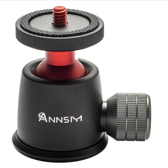 Picture of ANNSM Tripod Ball Head 360° Panoramic and 135° Tilt Rotatable with 1/4” Screw Thread and Volume Locking Knob for DSLR Cameras/Tripods/Monopods/Camera Slider Track/Camera Dolly Slider