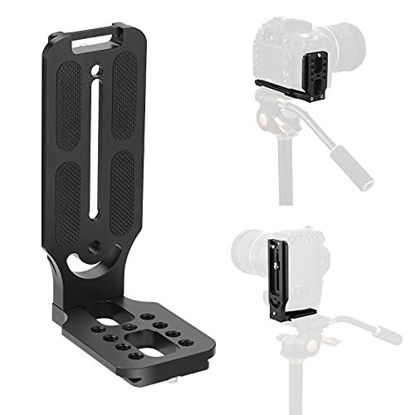 Picture of Xwell cameral Bracket DSLR Camera L-Bracket Vertical Horizontal Switching Tripod Head Quick Release Plate Arca Swiss for DSLR and MLC Adapt Tripod Head with 1/4 Screw and ARCA Standard Head