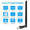 Picture of Wireless Usb Wifi Antenna，Wireless Network Adapter AC1200 Dual Band USB 3.0 5dBi 2.4G/300Mbps 5G/867Mbps, 1200Mbps Wireless USB Wifi Adapter for Win XP 7/8 / 8.1/10 Mac OS X 10.7-10.12.4 Linux