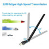 Picture of Wireless Usb Wifi Antenna，Wireless Network Adapter AC1200 Dual Band USB 3.0 5dBi 2.4G/300Mbps 5G/867Mbps, 1200Mbps Wireless USB Wifi Adapter for Win XP 7/8 / 8.1/10 Mac OS X 10.7-10.12.4 Linux