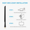 Picture of Wireless Usb Wifi Antenna，Wireless Network Adapter AC1200 Dual Band USB 3.0 5dBi 2.4G/300Mbps 5G/867Mbps, 1200Mbps Wireless USB Wifi Adapter for Win XP 7/8 / 8.1/10 Mac OS X 10.7-10.12.4 Linux