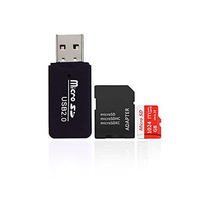 Picture of Micro SD Card Reader with a 1TB Micro SD Card and a Free Adapter USB 2.0 TF Card Reader (Black)