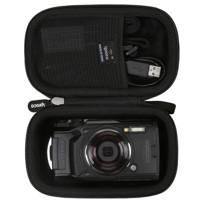 Picture of Aproca Black Hard Storage Carrying Case, for OLYMPUS Tough TG-6 Waterproof Camera and Accessories