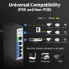 Picture of Goalake 5 Port AI Unmanaged PoE+ Switch（4 POE+ Ports +1 Uplink，802.3af/at PoE+ 100Mbps, 52W Built-in Power, AI Extended to 250m, 4kv Lightning Protection Design, AI Detection, Desktop or Wall Mount