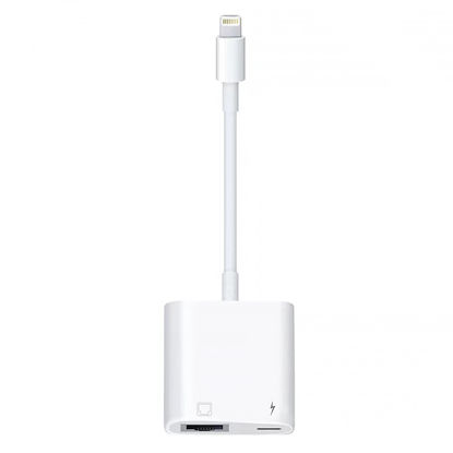 Picture of Lightning to RJ45 Ethernet LAN Network Adapter with Charge Port for Select iPhone,iPad Models 100Mbps Charging Plug and Play