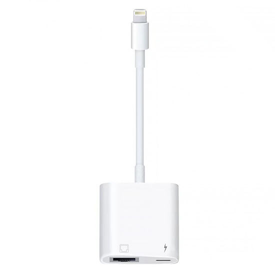 Picture of Lightning to RJ45 Ethernet LAN Network Adapter with Charge Port for Select iPhone,iPad Models 100Mbps Charging Plug and Play