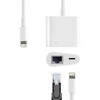 Picture of Lightning to RJ45 Ethernet LAN Network Adapter with Charge Port for Select iPhone,iPad Models 100Mbps Charging Plug and Play