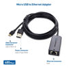 Picture of Cable Matters Micro USB to Ethernet Adapter Up to 480Mbps for Streaming Sticks Including Chromecast, Google Home Mini and More - Not Compatible with Roku Device