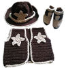 Picture of Pinbo® Newborn baby boys Photo Prop Crochet Cowboy Set Hat Vest Boots Costume