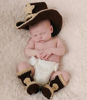 Picture of Newborn Baby Photography Props Boy Girl Photo Shoot Crochet Knitted Cowboy Hat Diaper Outfits