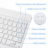 Picture of EDIVIA Wireless Keyboard for Amazon Fire HD 8 Tablet,Universal Slim Portable Bluetooth Keyboard Compatible with Amazon Fire Tablet HD 8 Keyboard with Built in Rechargeable Battery,White