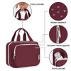 Picture of Narwey Hanging Toiletry Bag for Women Travel Makeup Bag Organizer Toiletries Bag for Travel Size Essentials Accessories Cosmetics (Wine Red (Medium))