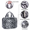 Picture of Narwey Hanging Toiletry Bag for Women Travel Makeup Bag Organizer Toiletries Bag for Travel Size Essentials Accessories Cosmetics (Black Leopard (Medium))