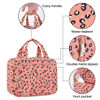 Picture of Narwey Hanging Toiletry Bag for Women Travel Makeup Bag Organizer Toiletries Bag for Travel Size Essentials Accessories Cosmetics (Orange Leopard (Medium))