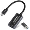 Picture of Video Capture Card, USB 3.0 HDMI to USBC Audio Capture Card, 4K 1080P60 Capture Devices for Gaming Live Streaming Video Recorder, Compatible with Windows Mac OS System for PS4/5 Switch, Xbox, Steam