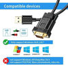 Picture of Herfair USB to VGA Adapter Cable, 1080P@60Hz USB 3.0 to 15Pin VGA D-sub Converter Male to Male USB to SVGA Adapter for Monitor, PC, Laptop, Projector Support Windows/MacOS System (6.56Ft)