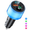 Picture of RIWUSI Bluetooth 5.3 FM Transmitter for Car, [All-Over Glow] PD 30W+QC 3.0 Dual-Port Fast Car Charger, Wireless FM Radio Bluetooth Car Adapter with Hands-Free Calling, Hi-Fi Music Player/Car Kit