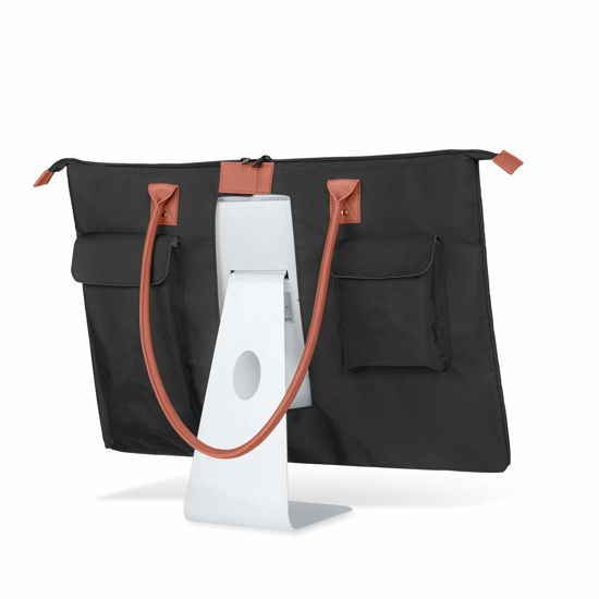 Picture of CURMIO Carrying Case Compatible with Apple 21.5" iMac Desktop Computer, Travel Tote Bag Protective Shoulder Bag with PU Leather Handle Compatible with 21.5" iMac Monitor and Accessories