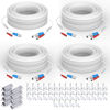 Picture of CCTV Cable 50ft/60ft Security Camera Extension Cable, All-in-One BNC Video Power Cables, bnc Cable,CCTV Cable,Security Camera Wire,bnc Cable 18.3m,Camera Wire,Surveillance Camera Cables 4-Pack, White