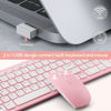 Picture of Wireless Keyboard and Mouse Combo, Compact Quiet Wireless Keyboard and Mouse Set 2.4G Ultra-Thin Sleek Design for Windows, Computer, Desktop, PC, Notebook, Laptop (Pink)