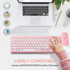 Picture of Wireless Keyboard and Mouse Combo, Compact Quiet Wireless Keyboard and Mouse Set 2.4G Ultra-Thin Sleek Design for Windows, Computer, Desktop, PC, Notebook, Laptop (Pink)