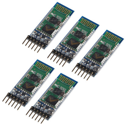 Picture of MELIFE 5pcs HC-05 Wireless Bluetooth RF Transceiver Master Slave Integrated Bluetooth Module 6 Pin Wireless Serial Port Communication BT Module