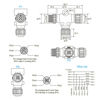 Picture of T(Tee) Connector for NMEA 2000 (N2k) Garmin Lowrance B&G Navico Networks IP67