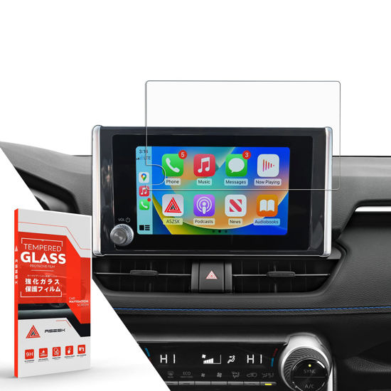 Picture of ASZSK Screen Protector For Toyota RAV4 2023,8 Inch Tempered Glass Protective Film, Navigation Touchscreen 9H Anti-Scratch HD Clarity Infotainment Display Accessories Compatible with 2023 RAV4 (LE/XLE/XLE Premium/Prime SE/Adventure), 2023 RAV4 Hybrid