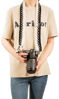 Picture of Clysuply Macrame Camera Strap For DSLR Camera. Adjustable 30-51“ Boho Handwoven Elegant Universal Neck & Shoulder Strap Great Photographer Gift for Men & Women-Black&Cream