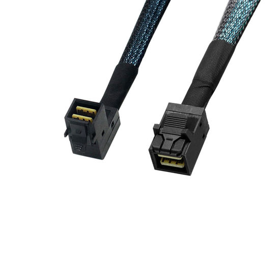 Picture of Heretom 36-pin Internal Mini-SAS SFF-8643 HD Right Angle to 36-pin Internal Mini-SAS HD Cable